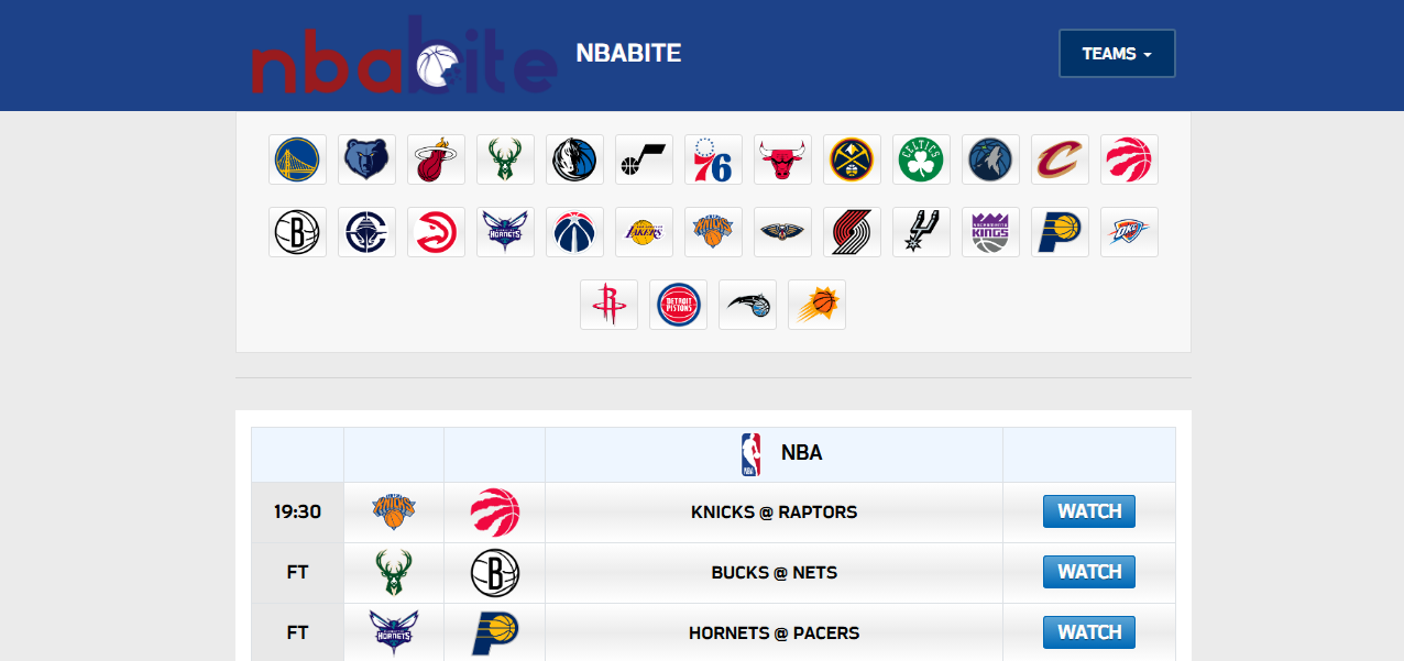 NBA Bite Homepage