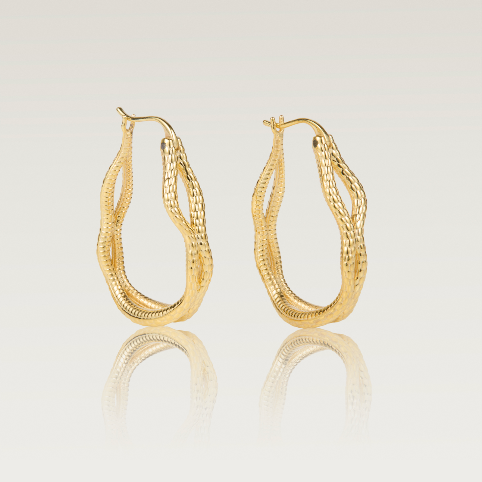 Gold Snake Earrings