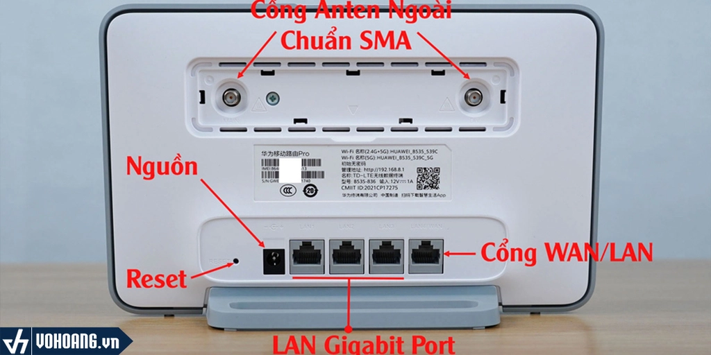 Huawei B535 bộ phát wifi 4G cắm điện trực tiếp với nhiều cổng kết nối LAN