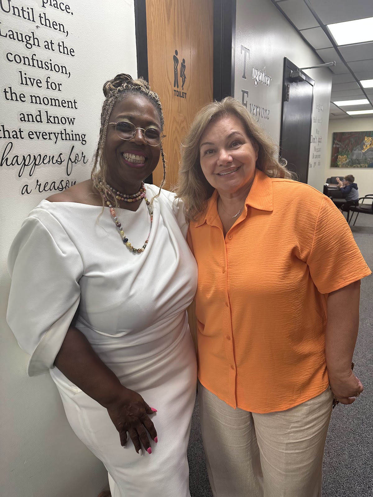 Principal Brooks with Toquam staff