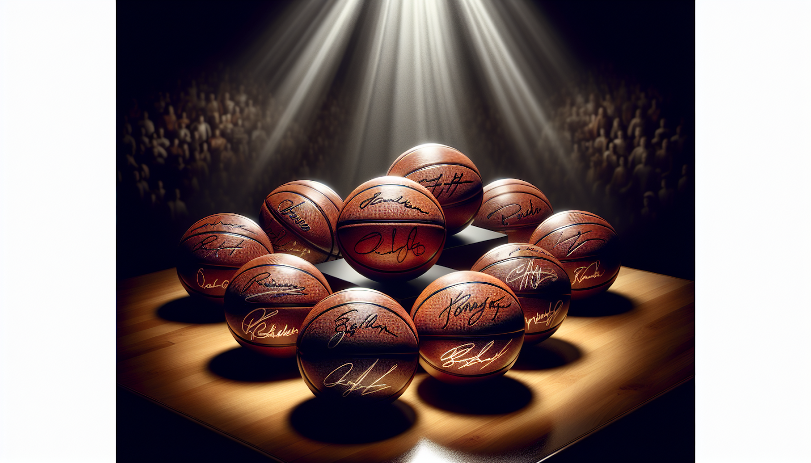 NBA legends signed basketballs