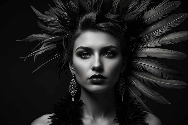 Art Noir Turkey Feather Photography Fashion