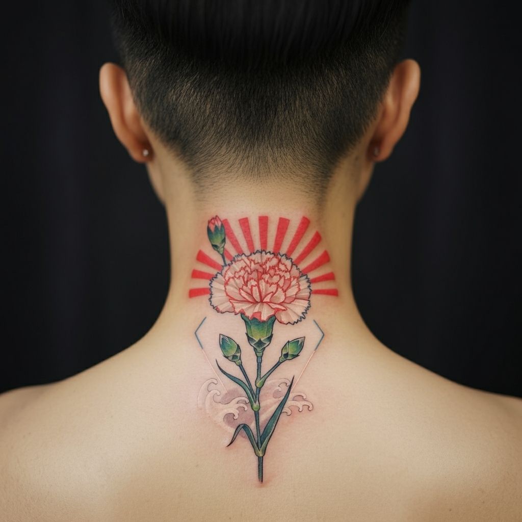 Japanese Carnation Tattoo