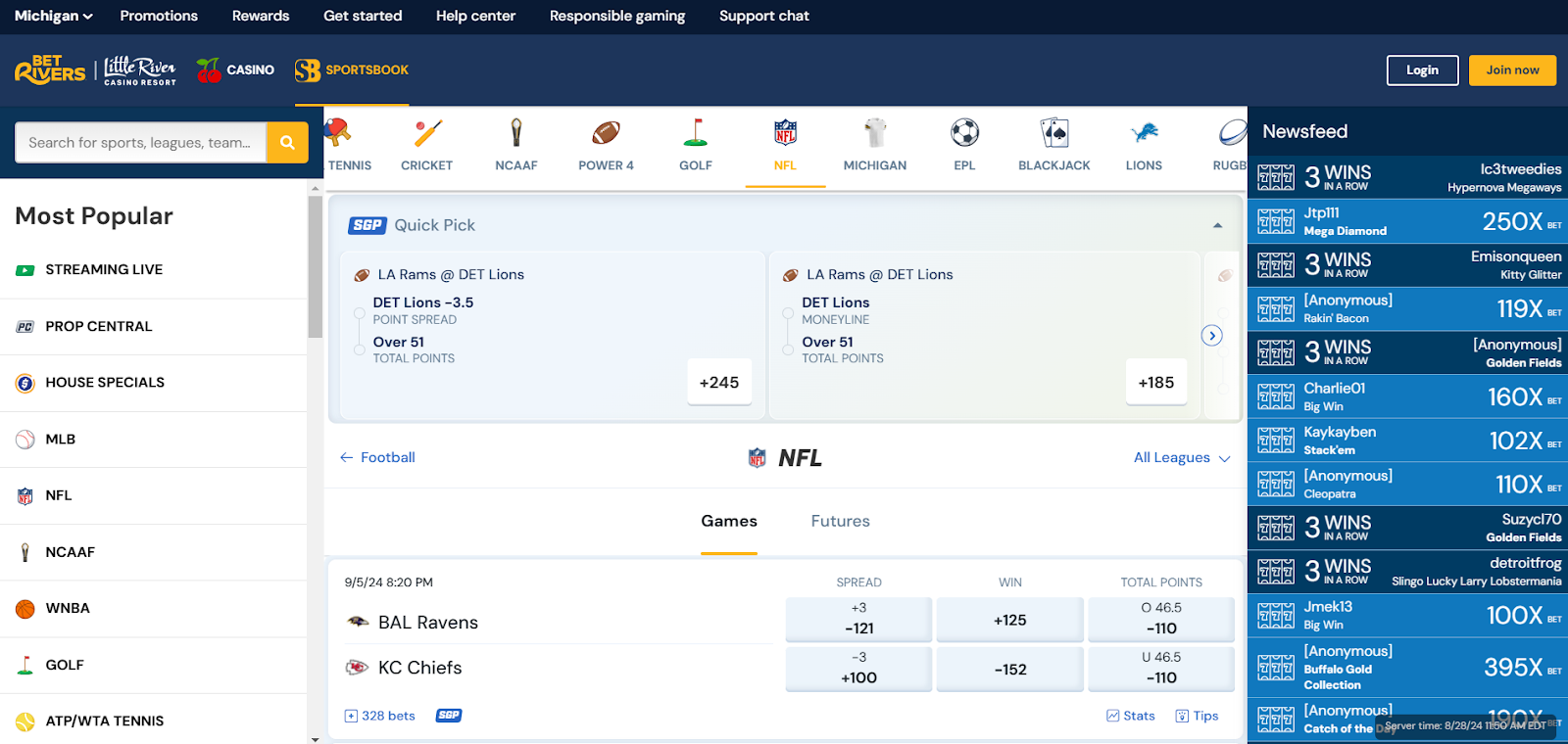 BetRivers NFL Betting Sites