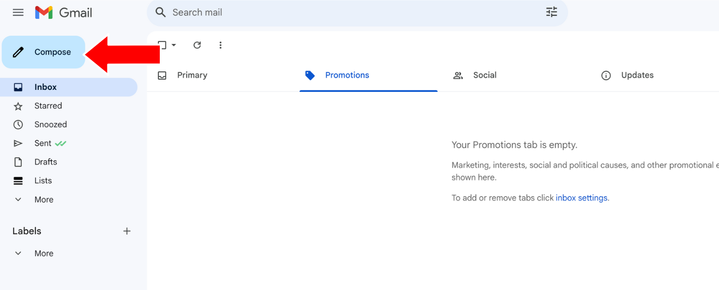 Compose button in Gmail