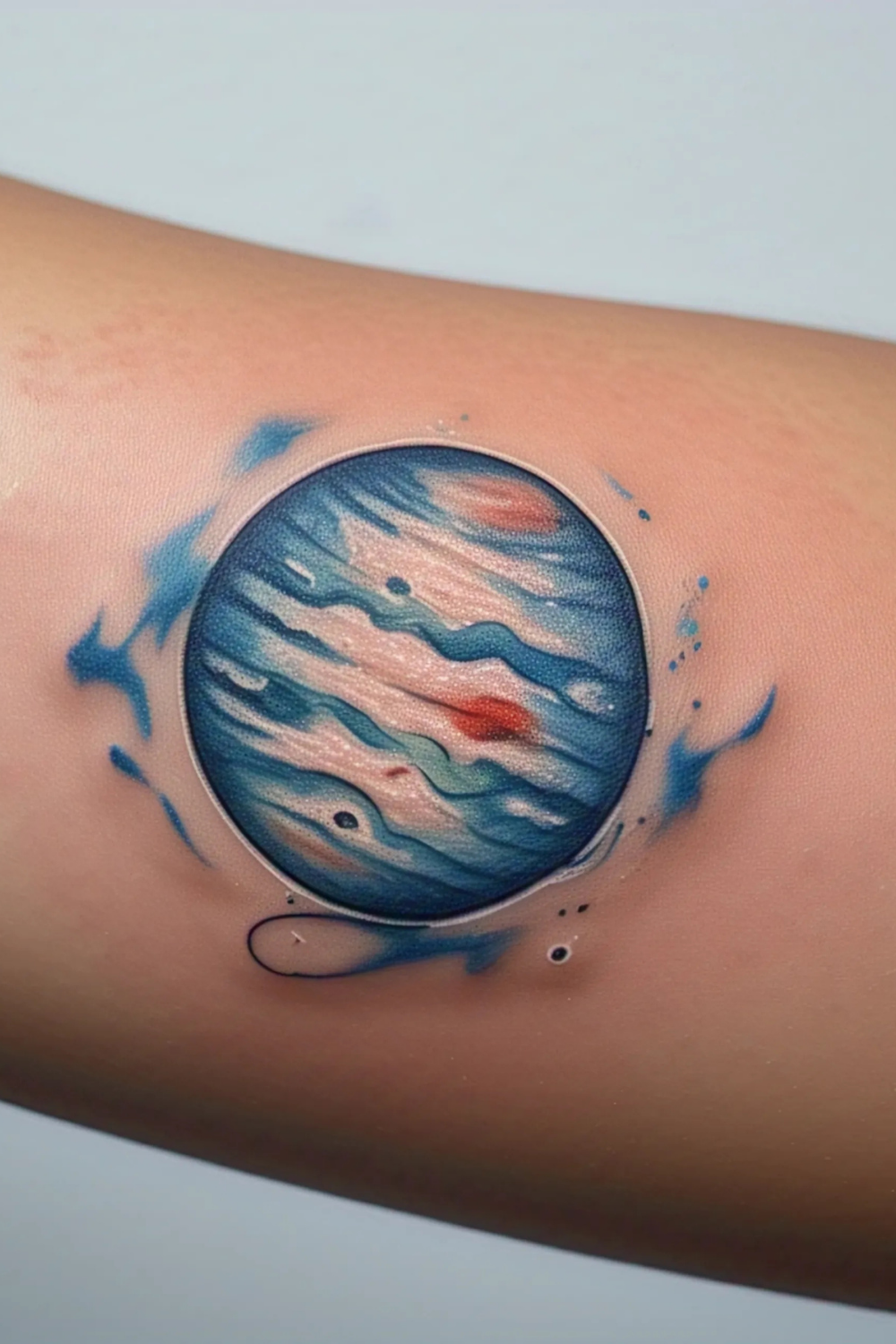 Watercolor Jupiter Tattoo