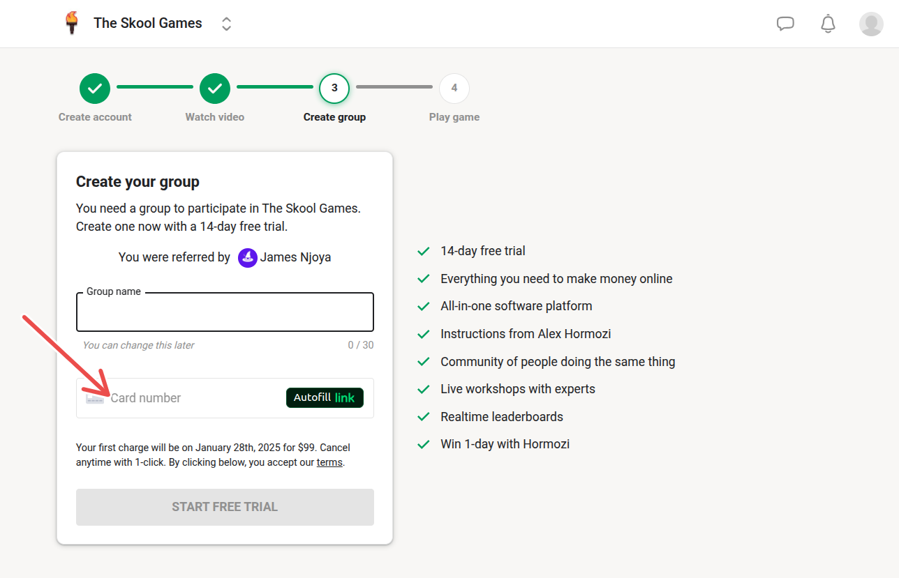 add credit card information