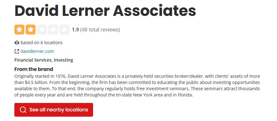 David Lerner Associates Reviews