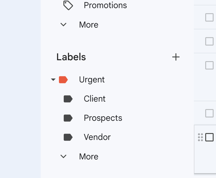 Labels to keep your Gmail inbox organized