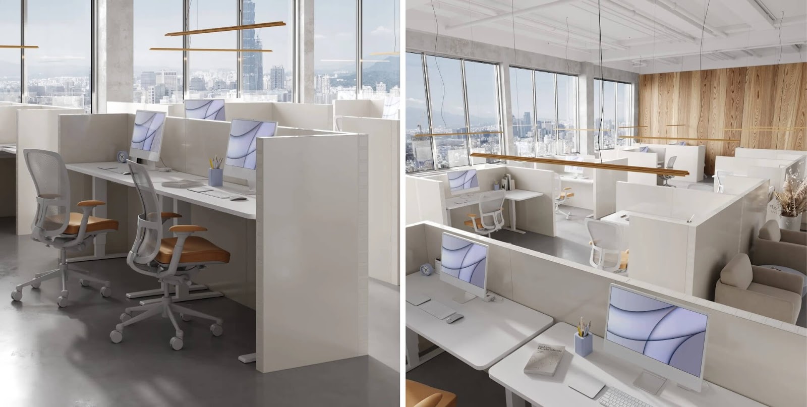 U-Shaped office cubicles