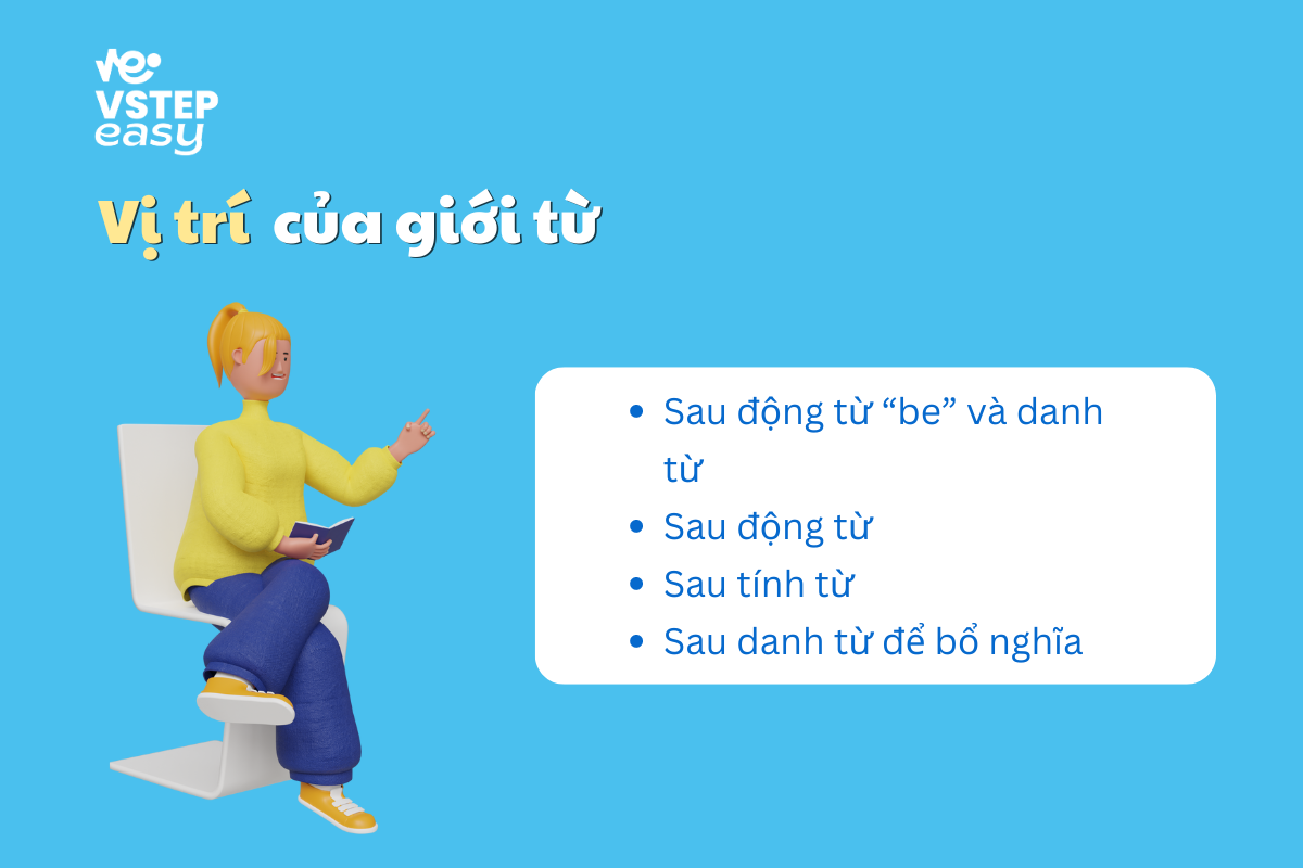 Vị trí của giới từ