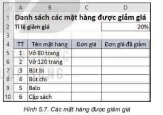 BÀI 5. SỬ DỤNG BẢNG TÍNH GIẢI QUYẾT BÀI TOÁN THỰC TẾ