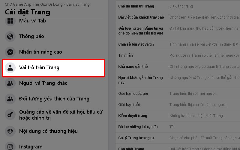 thêm quản trị viên vào Page Facebook