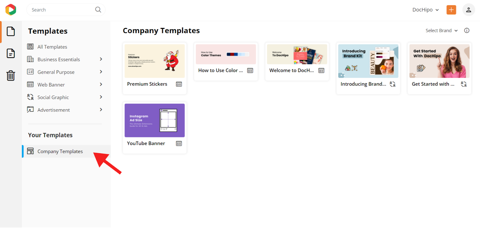 Company Templates in DocHipo