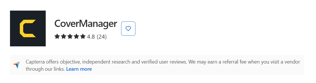 CoverManager on Capterra