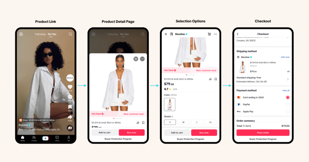TikTok shop shoppable video