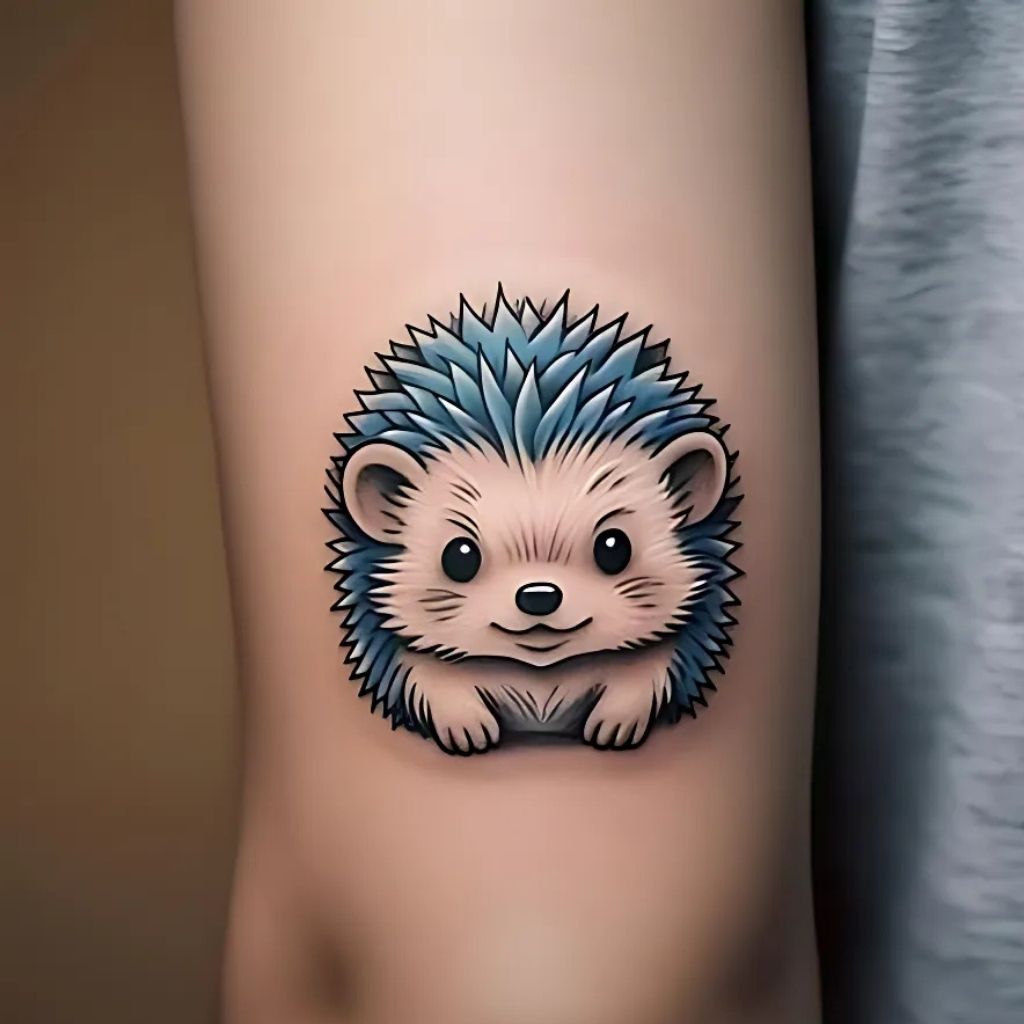 Cartoon Hedgehog Tattoo
