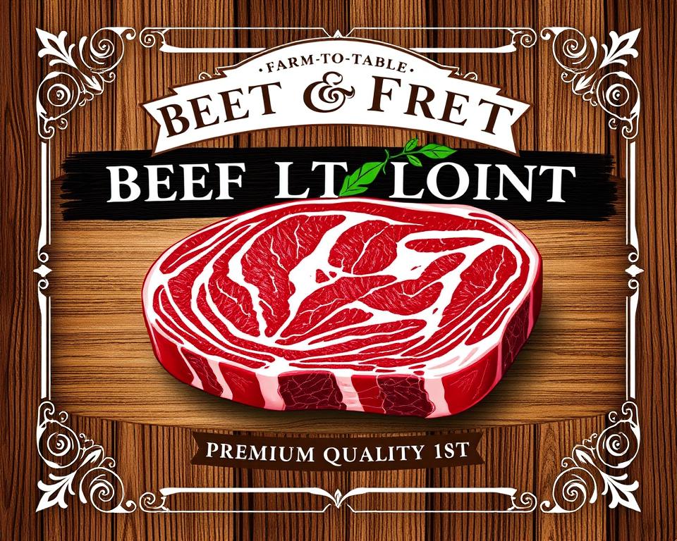 beef loin flat iron steak label