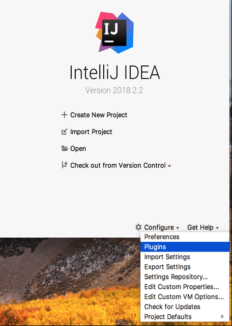 Screenshot showing the installation of the TestNG plugin in IntelliJ IDEA. The image displays the IntelliJ IDEA welcome screen with the 'Plugins' option highlighted under the 'Configure' menu, guiding users to verify and install the TestNG plugin