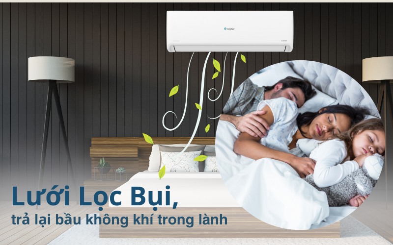 Lưới lọc bụi trên máy lạnh Casper Inverter 1.5 HP GC-12IS35