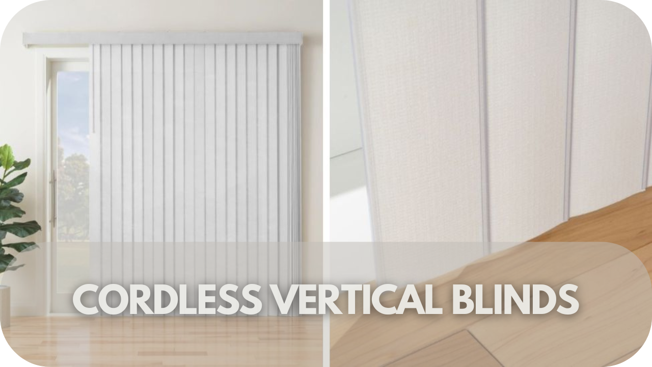 Practical and stylish cordless vertical blinds for seamless light control.