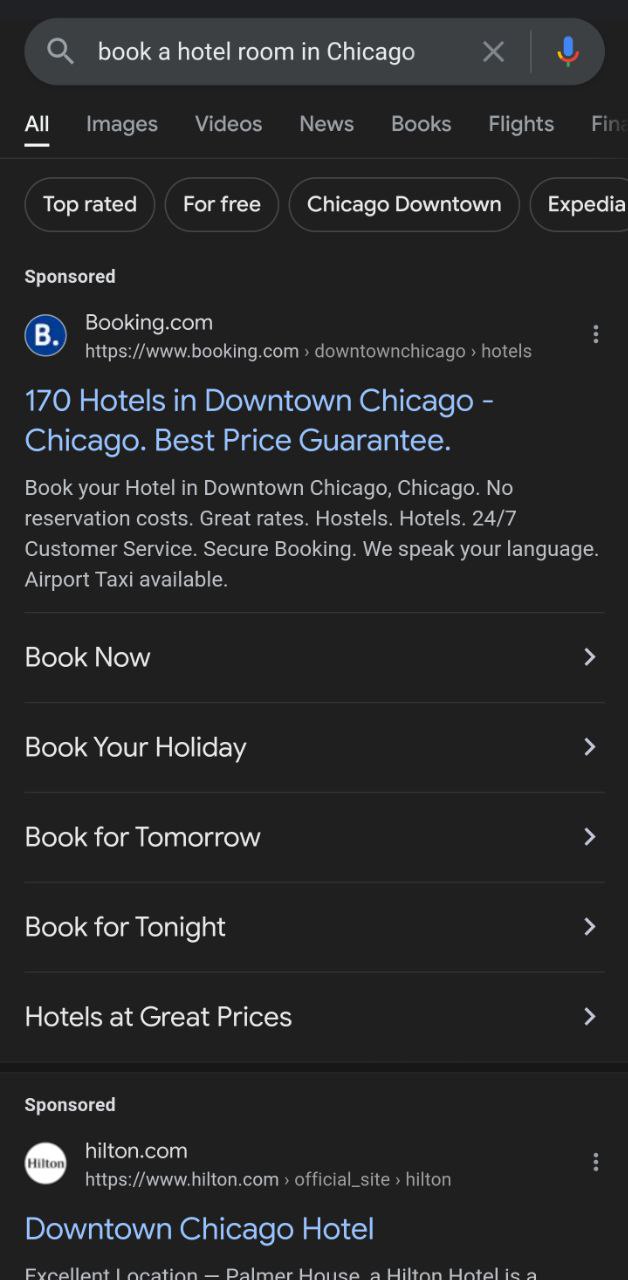 book a hotel room in Chicago