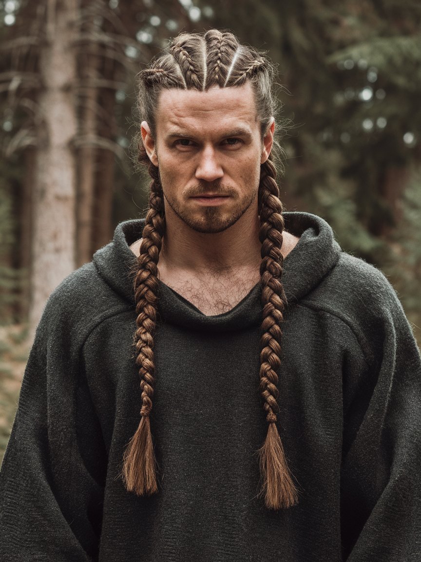 18. Viking-Inspired Braids: Masculine and Powerful