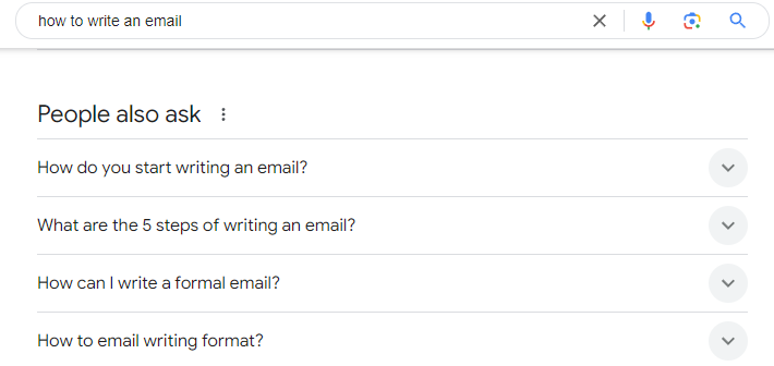 Semantic SEO - People Also Ask Section
