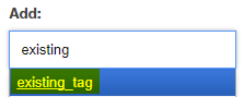 Add an existing tag