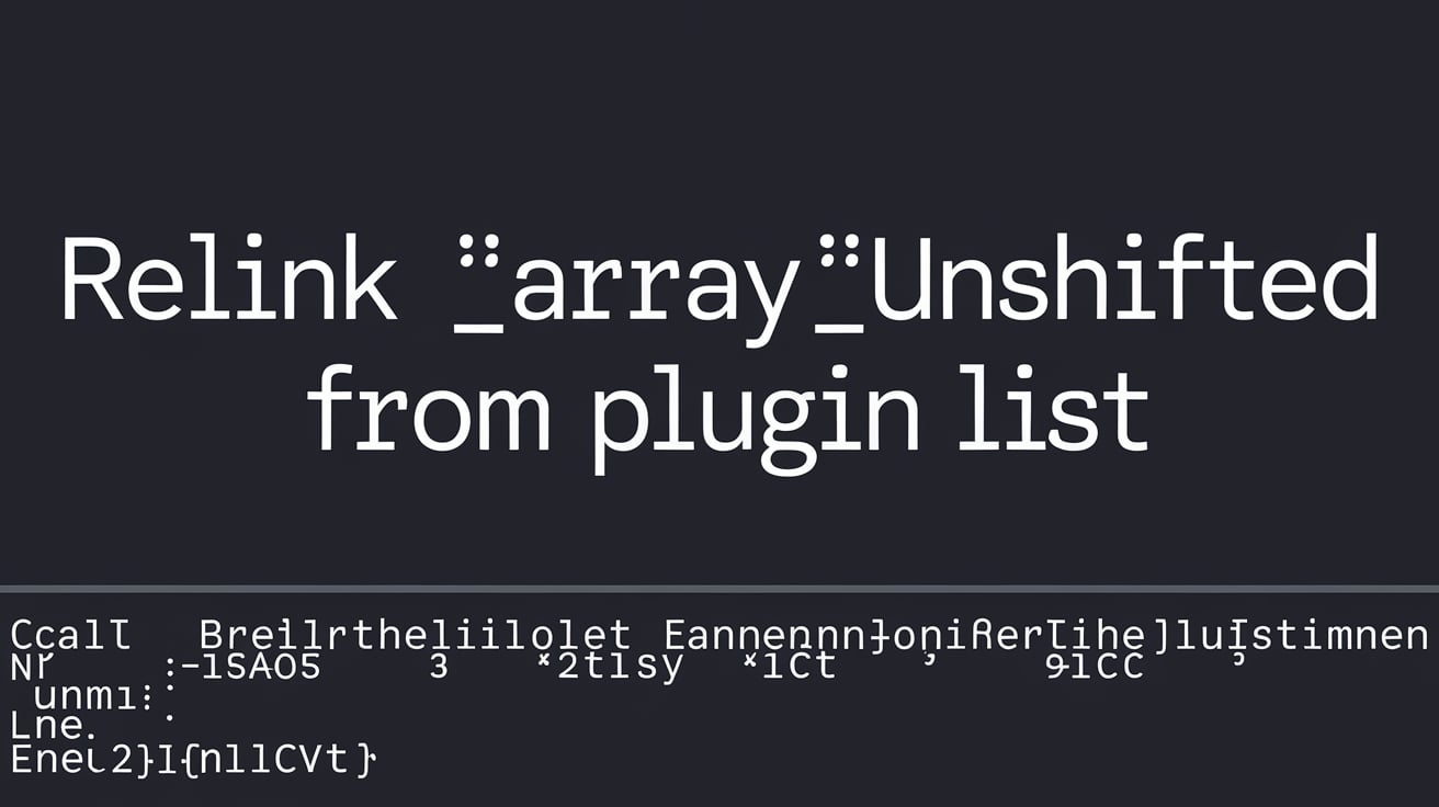 relink array_unshifted from plugin list
