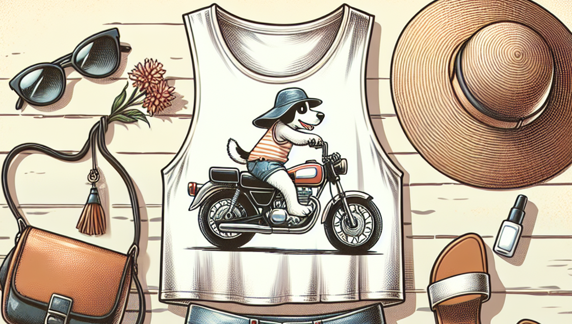 Livin the Dream Snoopy White Tank Top Motorcycle