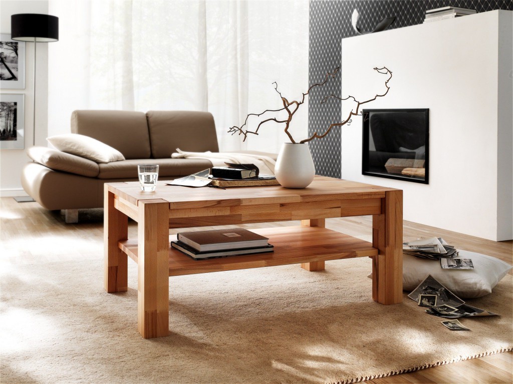 wooden coffee table