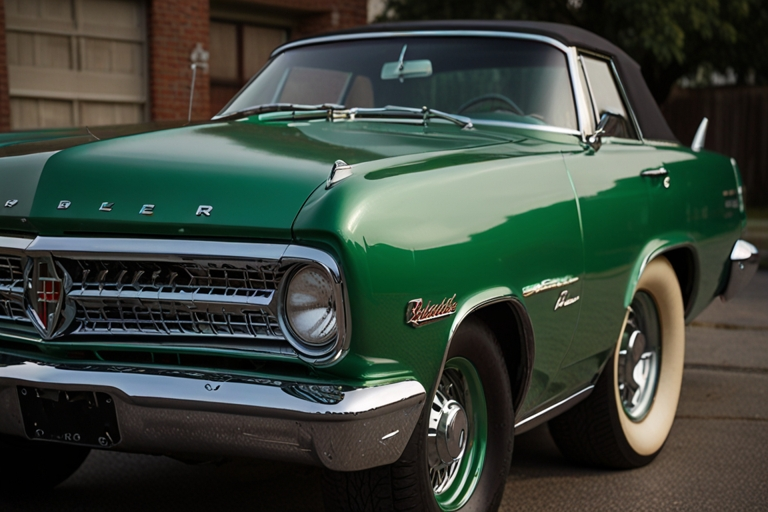 1965 green Belvedere ll Fender Emblem