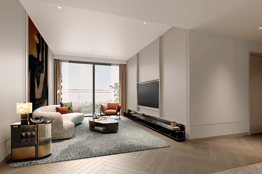 A living room with a tv and a couch

AI-generated content may be incorrect.