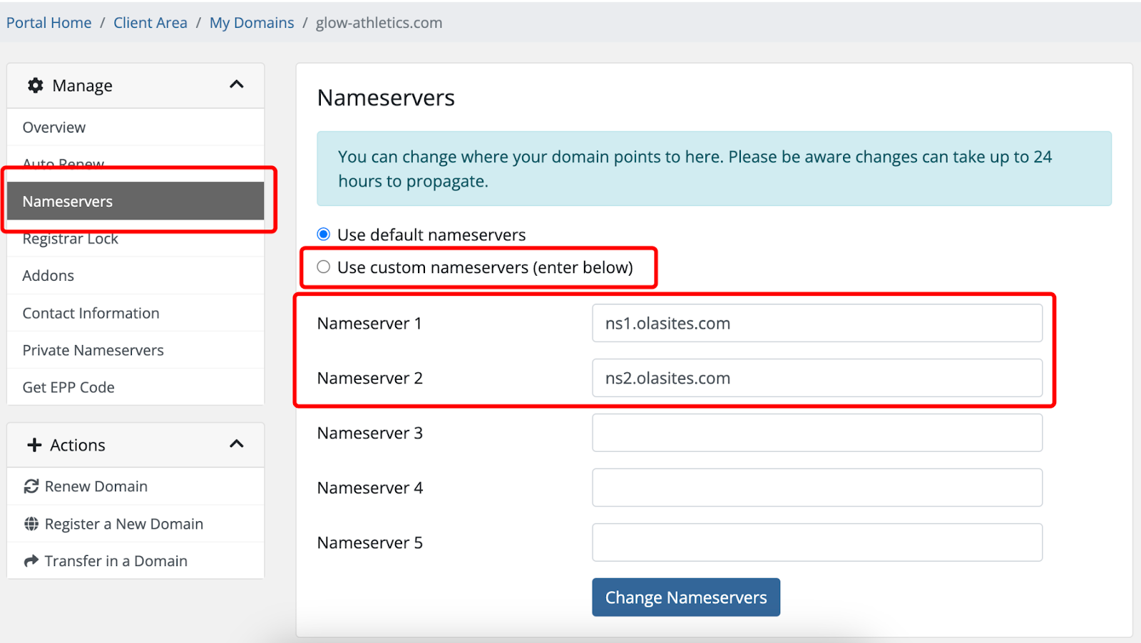  Domain Overview table