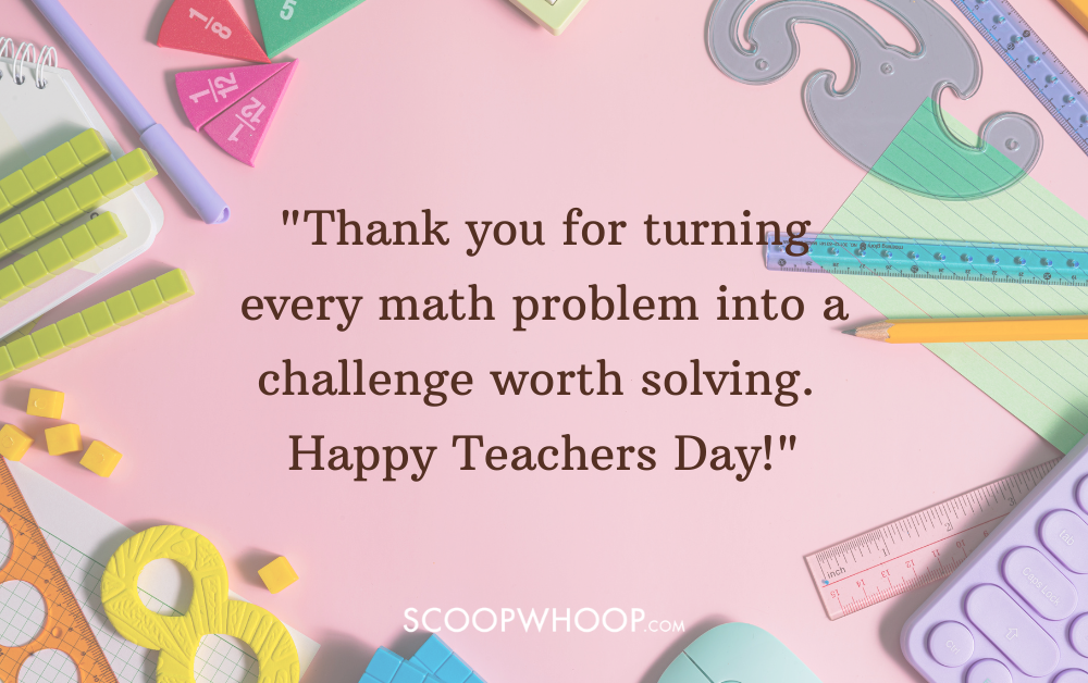 Teachers day wishes for maths teacher