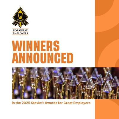 Winners in the 2025 (10th annual) Stevie® Awards for Great Employers were announced today. The awards recognize the world’s best employers and the human resources professionals, teams, achievements, and HR-related products and suppliers who help to create and drive great places to work.