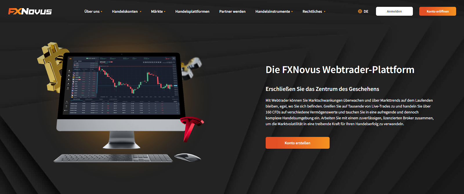 Besuchen Sie die Plattform-Seite von FXNovus für weitere Informationen über die Handelsplattform.