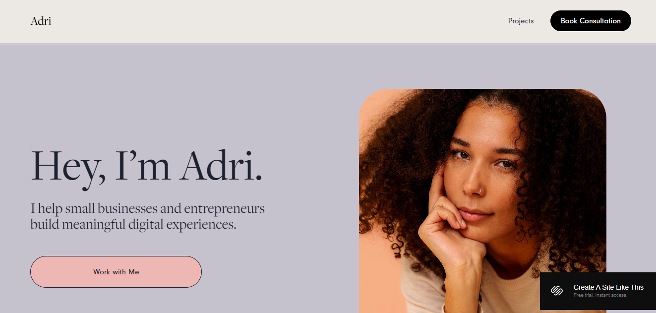 Adri blogging website template