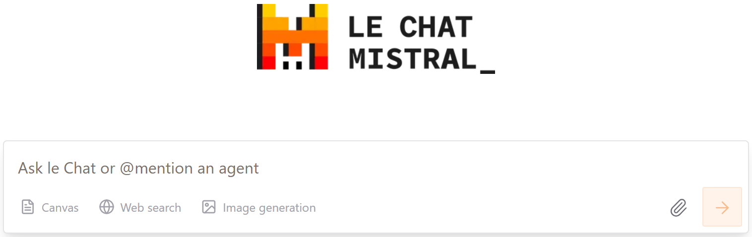 Mistral UI - screenshot taken from the Mistral website