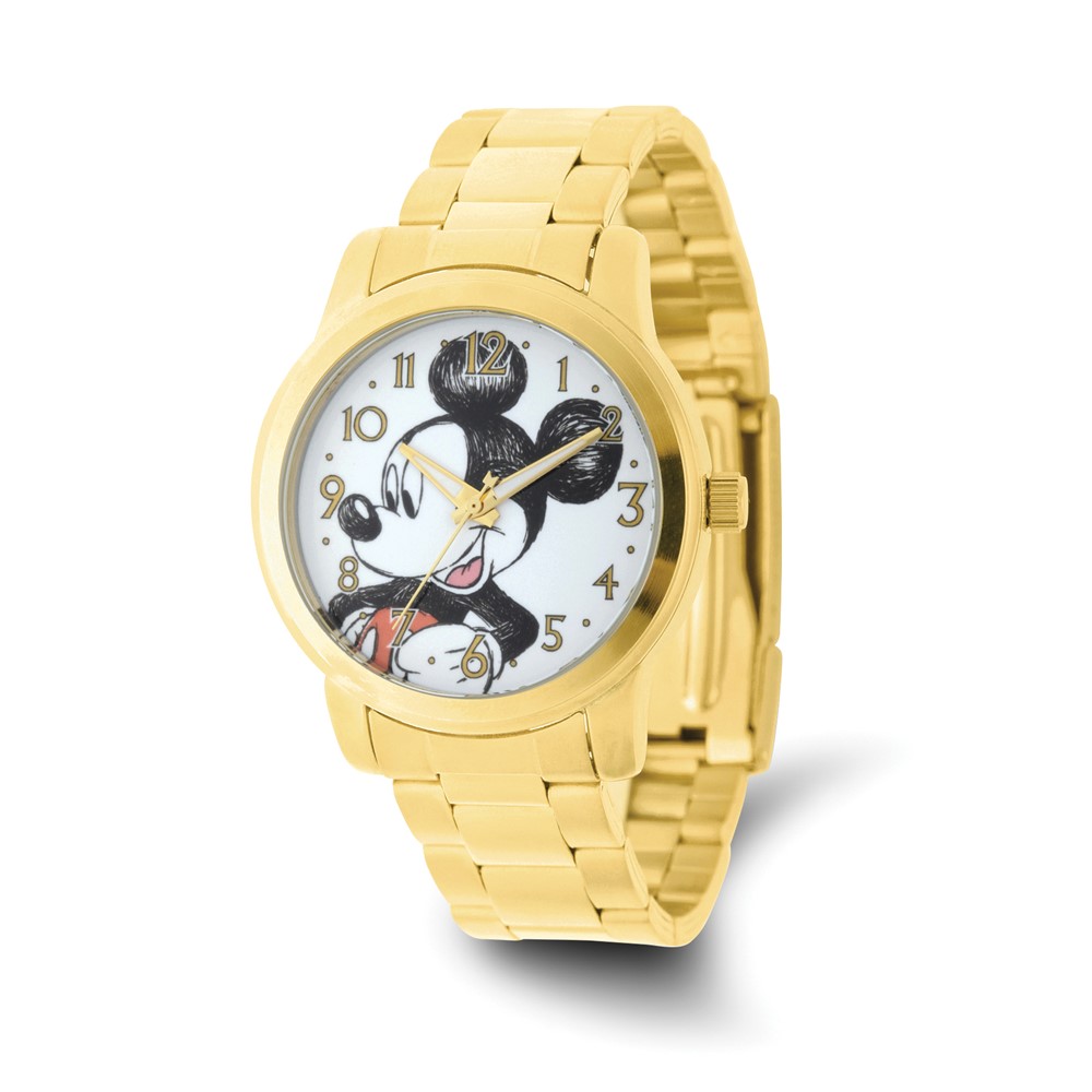 Stylish and Timeless Walt Disney Mickey Mouse Watch - Gold-tone – 38mm Size