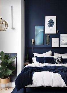 Indigo and White for Bedroom