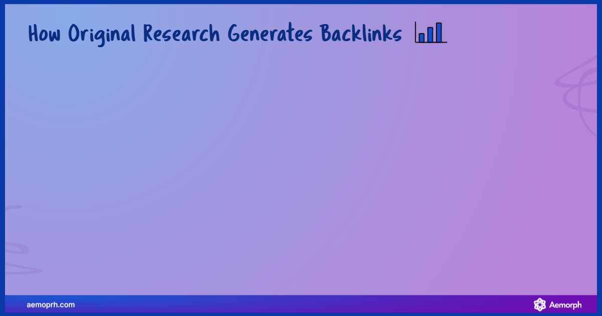 Infographic showing how conducting original research can attract backlinks.