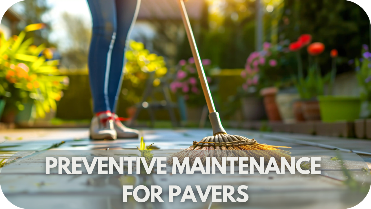 Tips for preventive maintenance to keep pavers clean and stain-free.