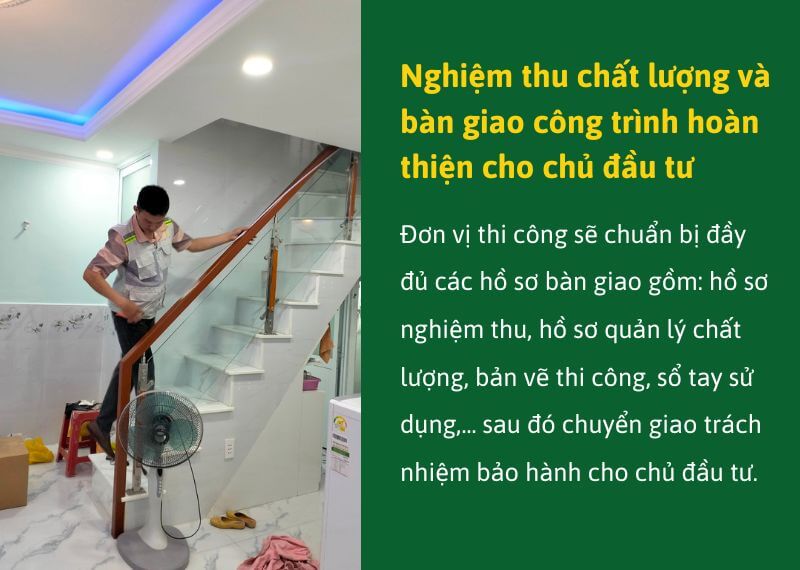 Nghiem thu chat luong va ban giao cong trinh hoan thien cho chu dau tu Nhat Tin