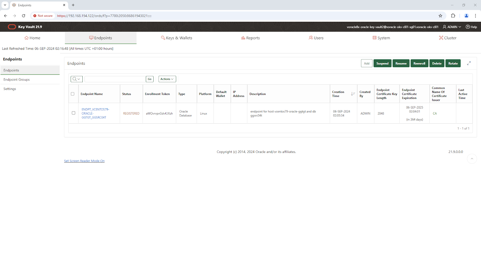 Endpoints - Google Chrome