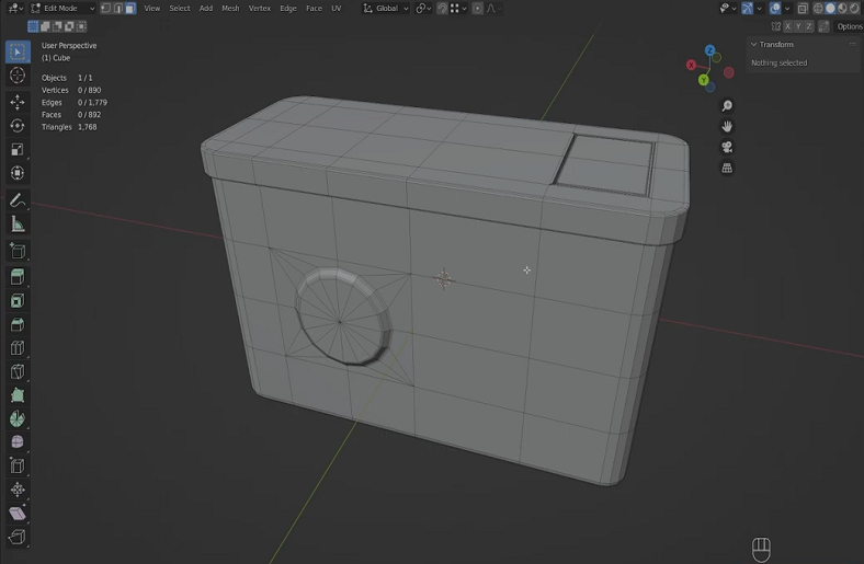 Basic 3D cube created