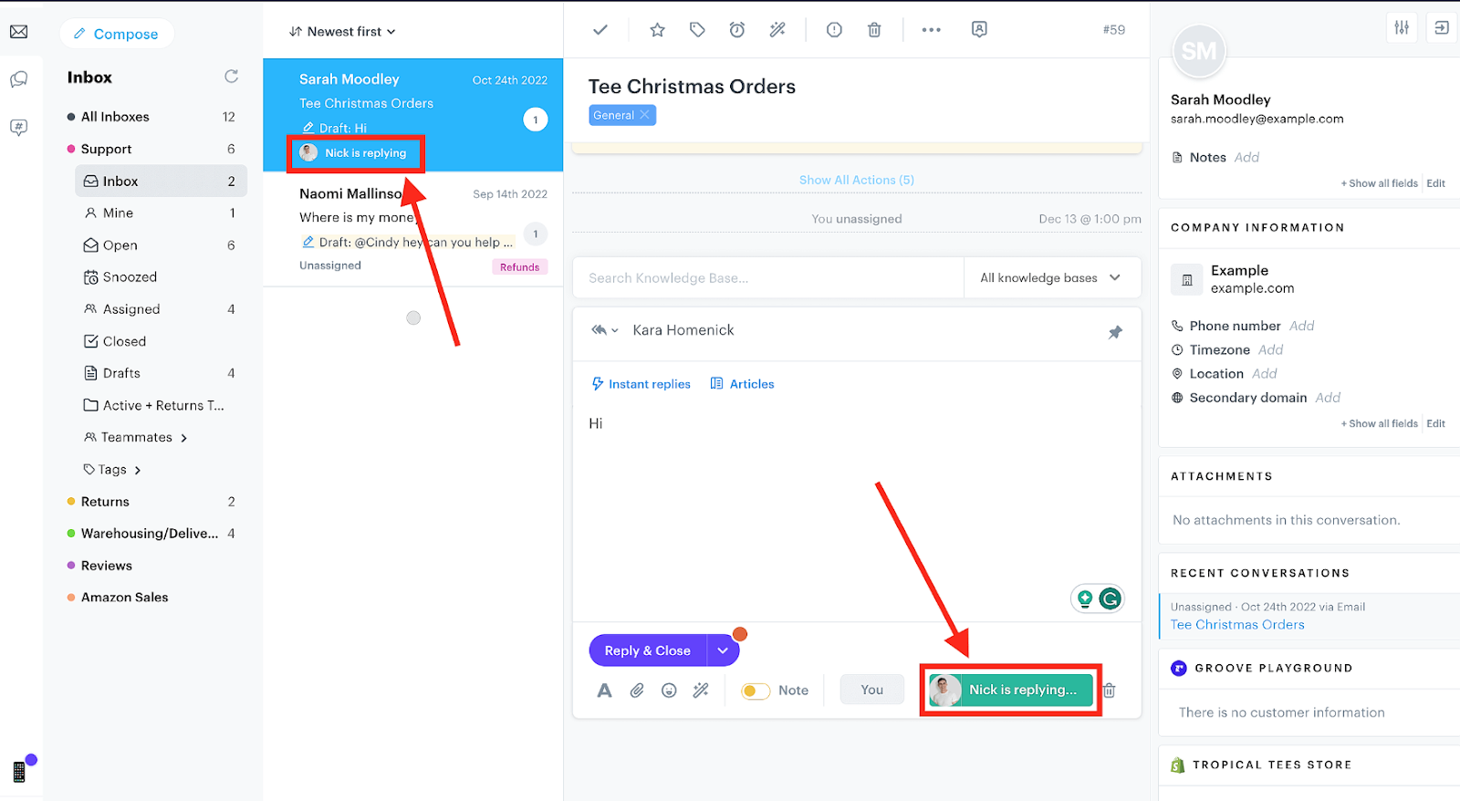 Collision detection is a feature often missing from traditional email clients that enables visibility. 