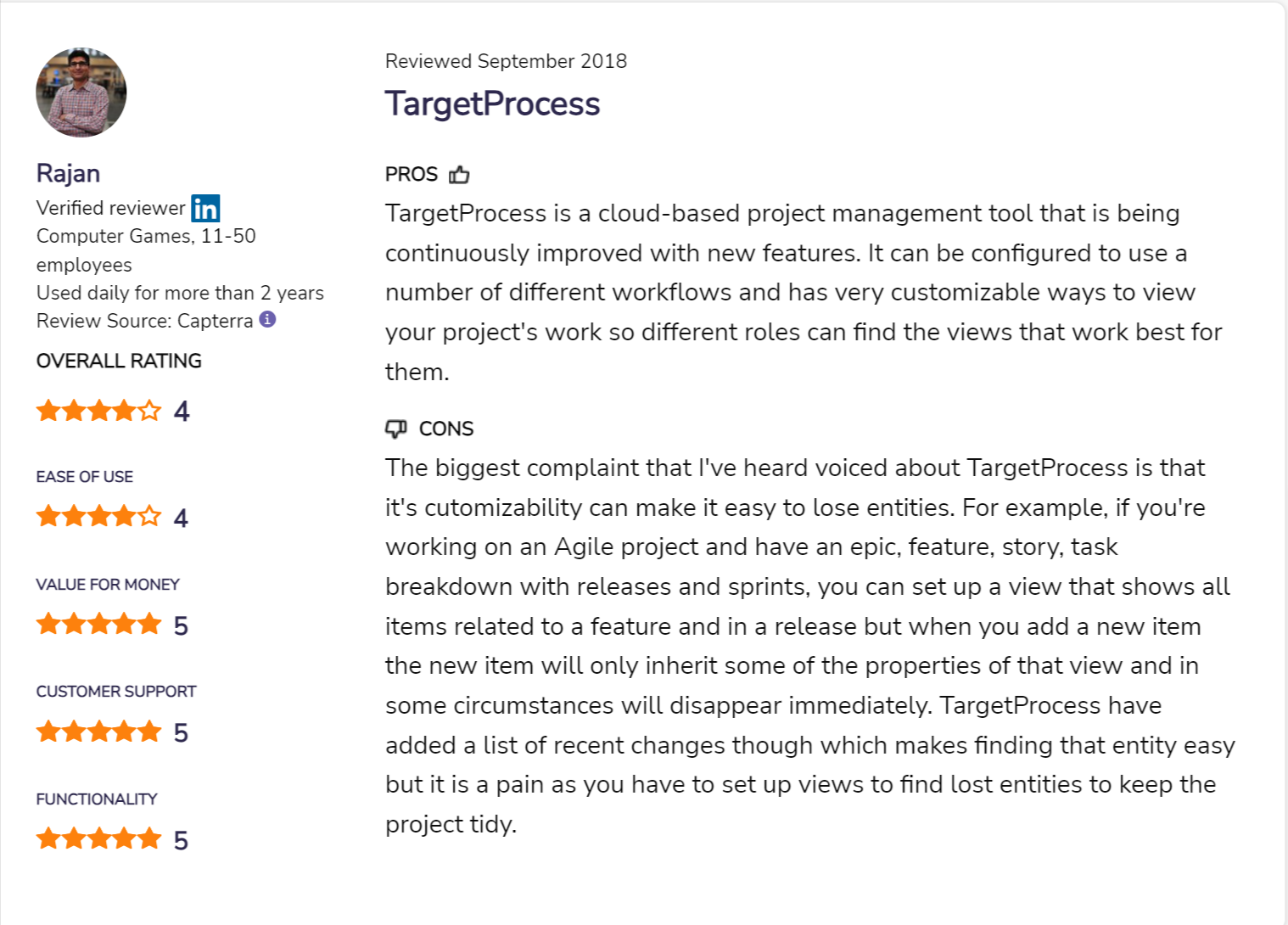 Targetprocess review