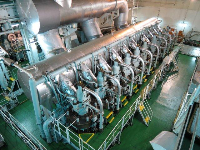 Auxiliary engine on ship